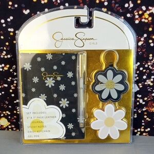 🛝 Jessica Simpson Girls Black and Gold Floral Journal Set